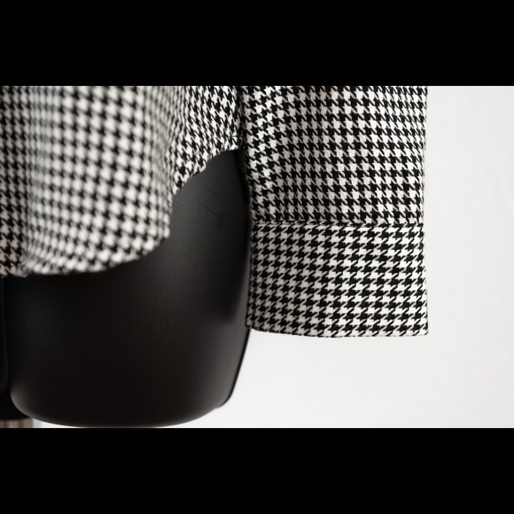 Zara Houndstooth print long sleeve buttons down shirt size M - Picture 8 of 16